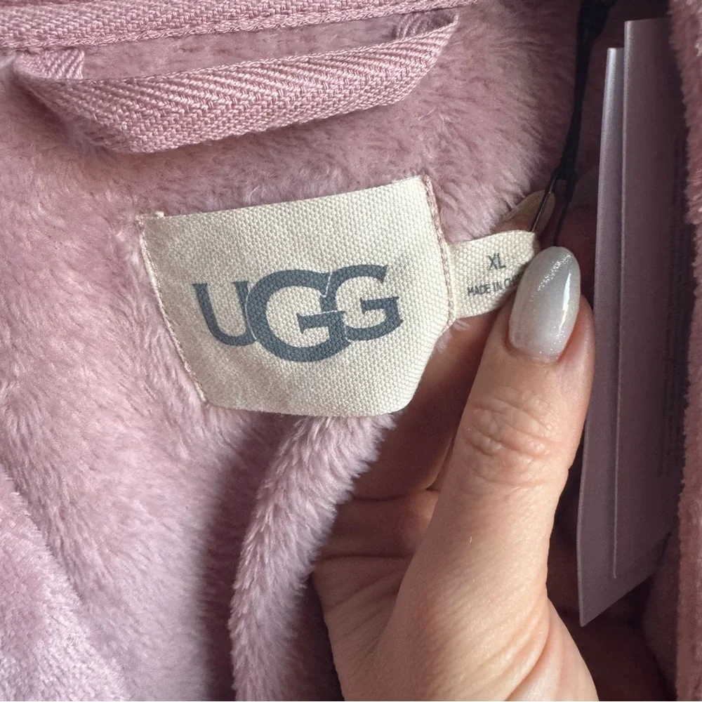 NWT UGG Women's Marlow Soft Double-face Fleece Robe Color Dusk Sz XL - Picture 8 of 10